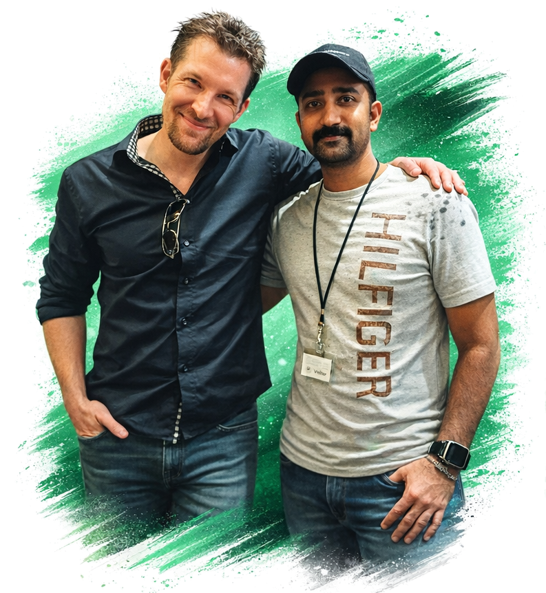 Chad Nicely and Karthik — co-founders